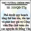 Quyết định 310/QĐ-TTg