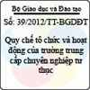 Thông tư 39/2012/TT-BGDĐT