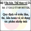 Thông tư 17/2012/TT-BVHTTDL