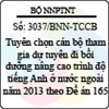 Công văn 3037/BNN-TCCB