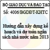 Công văn 4006/BGDĐT-KHTC