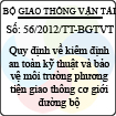 Thông tư số 56/2012/TT-BGTVT