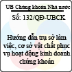 Quyết định 132/QĐ-UBCK