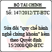 Thông tư 147/2012/TT-BTC