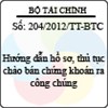 Thông tư 204/2012/TT-BTC