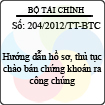 Thông tư 204/2012/TT-BTC