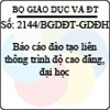 Công văn 2144/BGDĐT-GDĐH