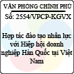 Công văn 2554/VPCP-KGVX