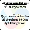 Quyết định 895/QĐ-UBCK