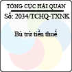 Công văn 2034/TCHQ-TXNK