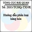 Công văn 2035/TCHQ-TXNK