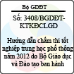 Công văn 3408/BGDĐT-KTKĐCLGD