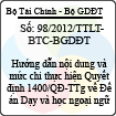 Thông tư liên tịch 98/2012/TTLT-BTC-BGDĐT