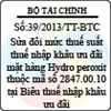 Thông tư 39/2013/TT-BTC
