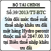 Thông tư 39/2013/TT-BTC