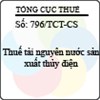 Công văn 796/TCT-CS
