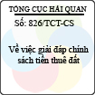 Công văn 826/TCT-CS