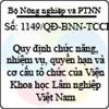 Quyết định 1149/QĐ-BNN-TCCB