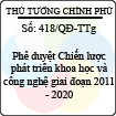 Quyết định 418/QĐ-TTg