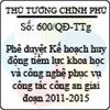 Quyết định 600/QĐ-TTg