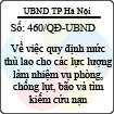 Quyết định 460/QĐ-UBND