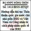Công văn 1413/BNN-HTQT