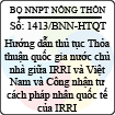 Công văn 1413/BNN-HTQT