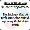 Quyết định 30/2012/QĐ-UBND