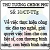 Chỉ thị 31/CT-TTg