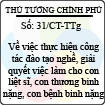 Chỉ thị 31/CT-TTg