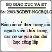 Công văn 2903/BGDĐT-NGCBQLGD