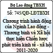 Quyết định 745/QĐ-LĐTBXH