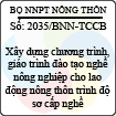 Công văn 2035/BNN-TCCB