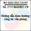 Công văn 2757/BGDĐT-VP