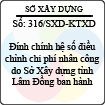 Thông báo 316/SXD-KTXD