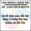 Công văn 3330/VPCP-KGVX