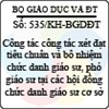 Kế hoạch 535/2013/KH-BGDĐT