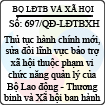 Quyết định 697/2013/QĐ-LĐTBXH