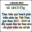 Chỉ thị 18/CT-TTg