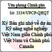 Công văn 3334/VPCP-QHQT