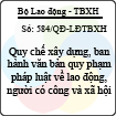 Quyết định 584/QĐ-LĐTBXH