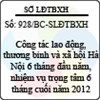 Báo cáo 928/BC-SLĐTBXH