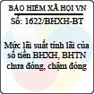 Công văn 1622/BHXH-BT