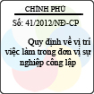 Nghị định 41/2012/NĐ-CP