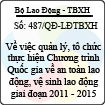 Quyết định 487/QĐ-LĐTBXH