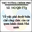 Quyết định 542/QĐ-TTg