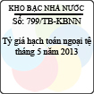 Thông báo 799/TB-KBNN