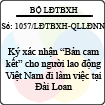 Công văn 1057/LĐTBXH-QLLĐNN