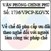 Công văn 1736/VPCP-KGVX