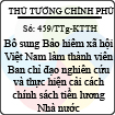 Công văn 459/TTg-KTTH